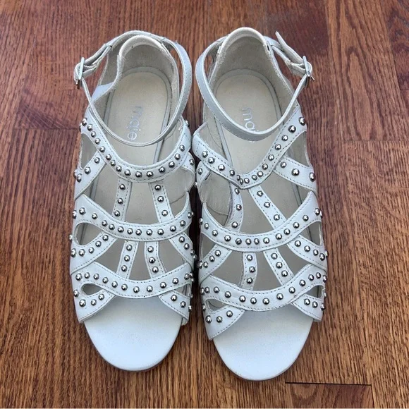 Maje White Studded Sandals - Picture 2 of 8